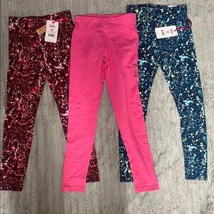 Jolie Kids Red, Pink, and Blue Leggings Trio